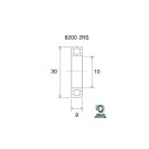 BLACKBEARING 10 x 30 x 9mm Rodamiento B5