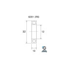 BLACKBEARING 12 x 32 x 10mm Rolamento B3
