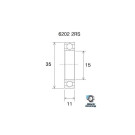 BLACKBEARING 15 x 35 x 11mm Rolamento B3