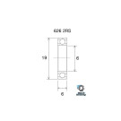 BLACKBEARING 6 x 19 x 6mm Rolamento B3