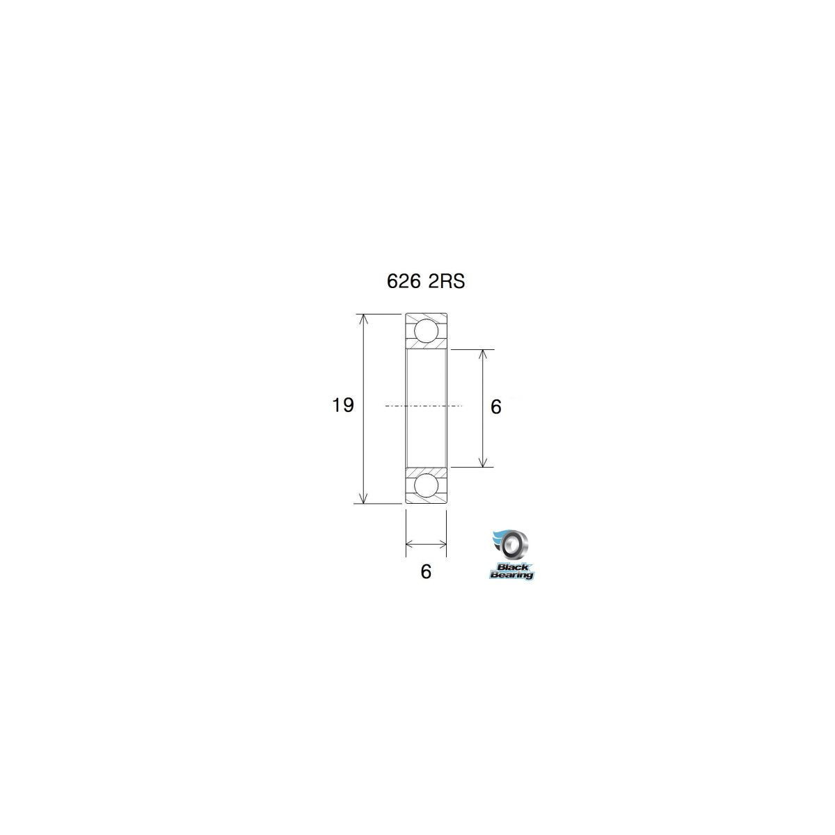 Cojinete BLACKBEARING 6 x 19 x 6mm B3