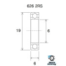 BLACKBEARING rodamiento 6 x 19 x 6mm B5