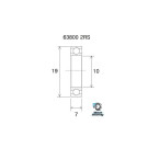 Rolamento de aço inoxidável BLACKBEARING 10 x 19 x 7mm B3S