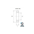 BLACKBEARING 17 x 26 x 7mm Rolamento B3