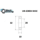 BLACKBEARING Rolamento do pivô do quadro de MTB 20 x 32 x 10mm MAX