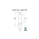 BLACKBEARING 10 x 19 x 5mm Rodamiento B5