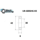 Rolamento B3 BLACKBEARING 30 x 42 x 6mm