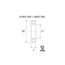 Rolamento de aço inoxidável BLACKBEARING 17 x 30 x 7mm B3S