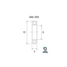 Rolamento B3 BLACKBEARING 5 x 13 x 4mm