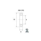 Rolamento B5 BLACKBEARING 8 x 19 x 6mm