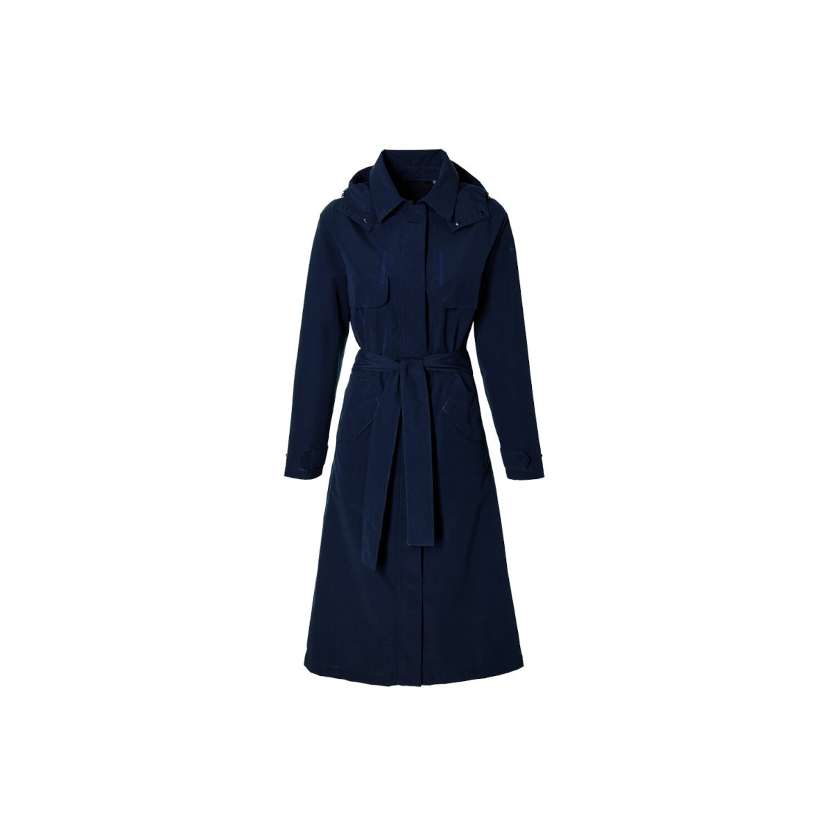 Basil Mosse veste de pluie femmes trench-coat, Bleu nuit S