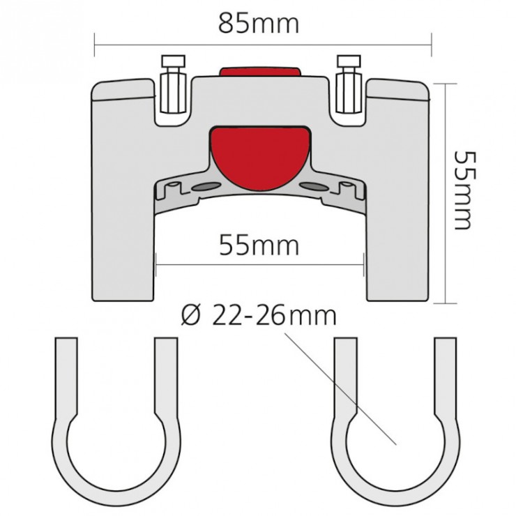 Fixation pour cintre (26.0 mm)