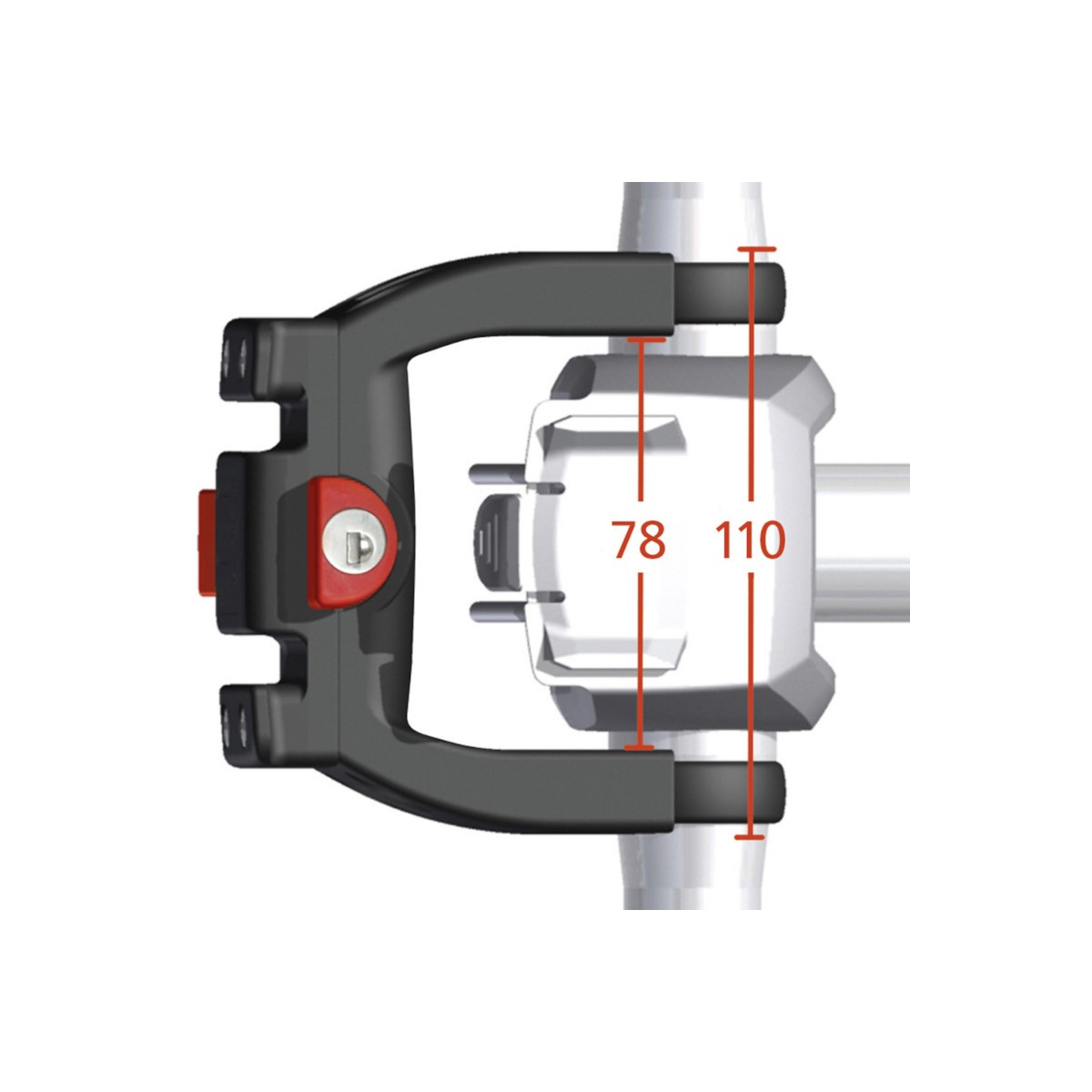 Fixation de cintre pour VAE BOSCH avec serrure