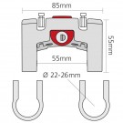 Fixation pour cintre avec serrure