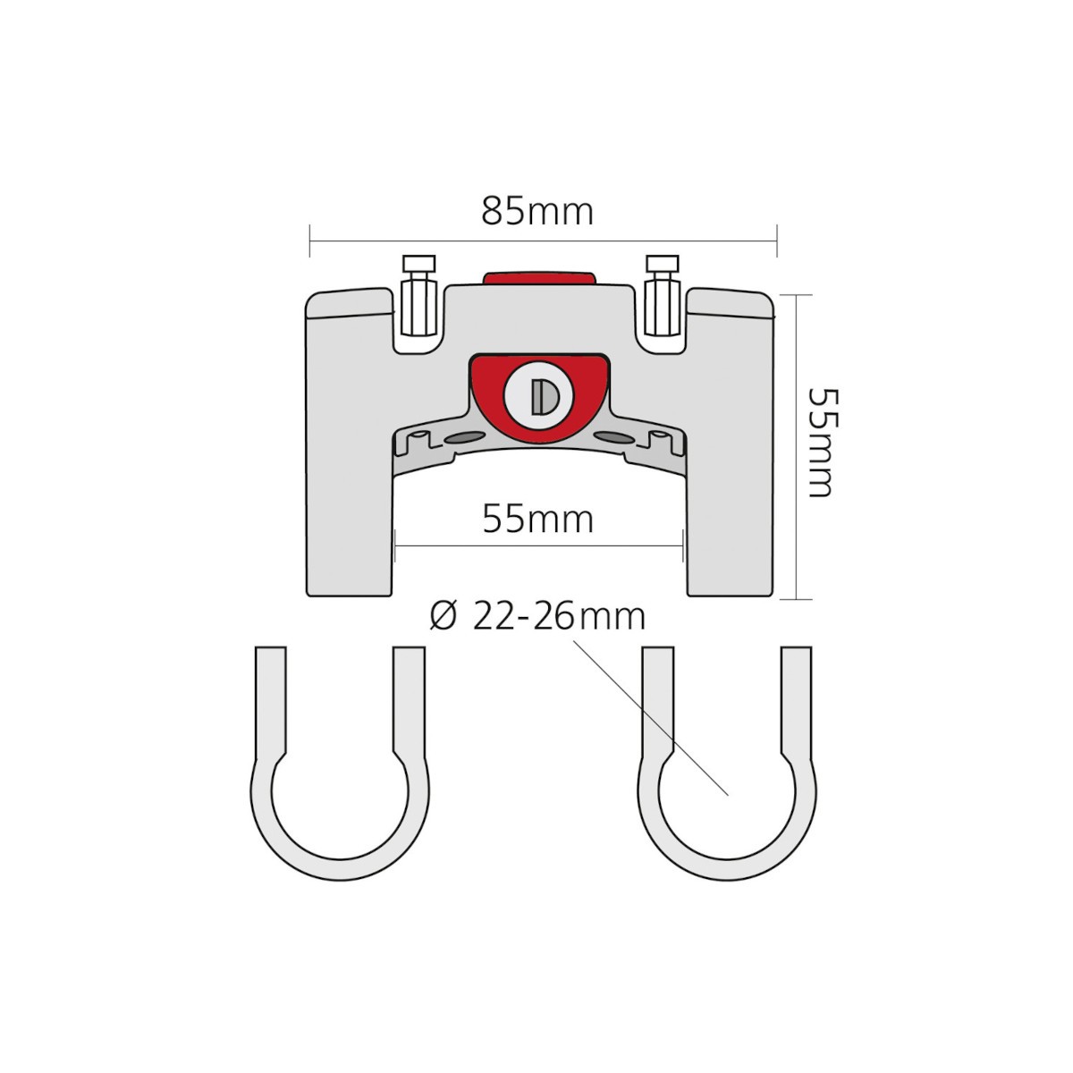 Fixation pour cintre avec serrure