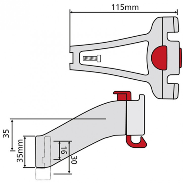 Fixation Longue pour Tube Direction