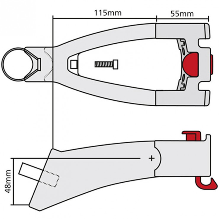 Prolongateur tube de selle + fixation