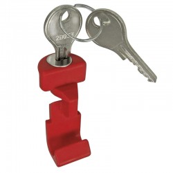 Botón rojo KlickFix con llave