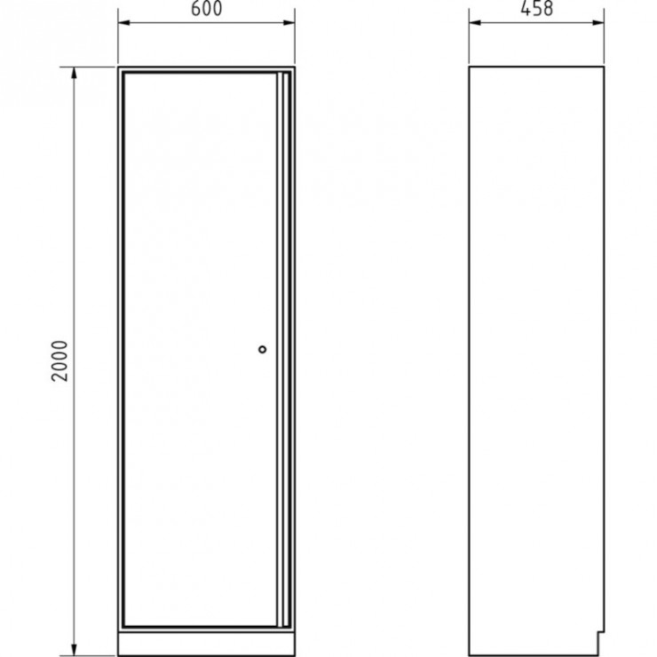 Armoire avec 4 tablettes