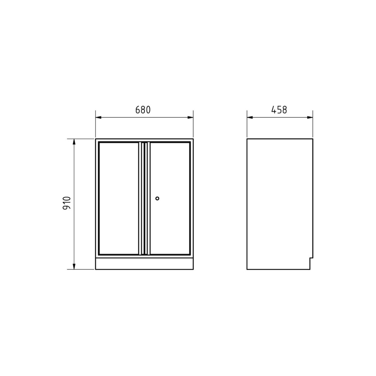 Meuble bas à 2 portes 