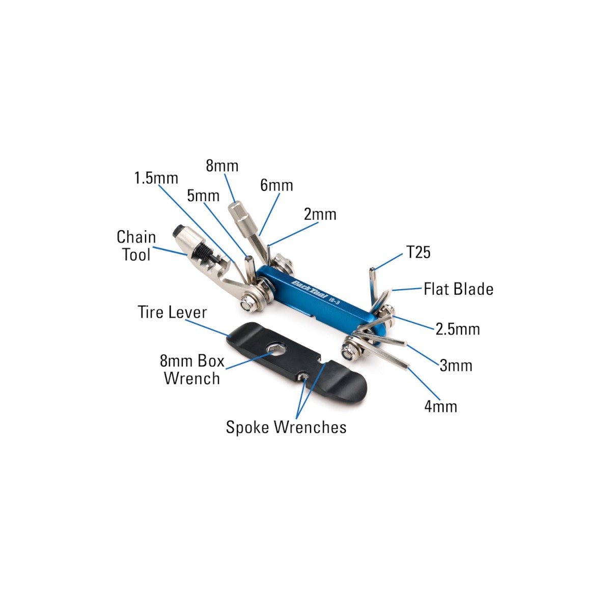 Multi Tool Clés hex./tournevis/dérive chaine