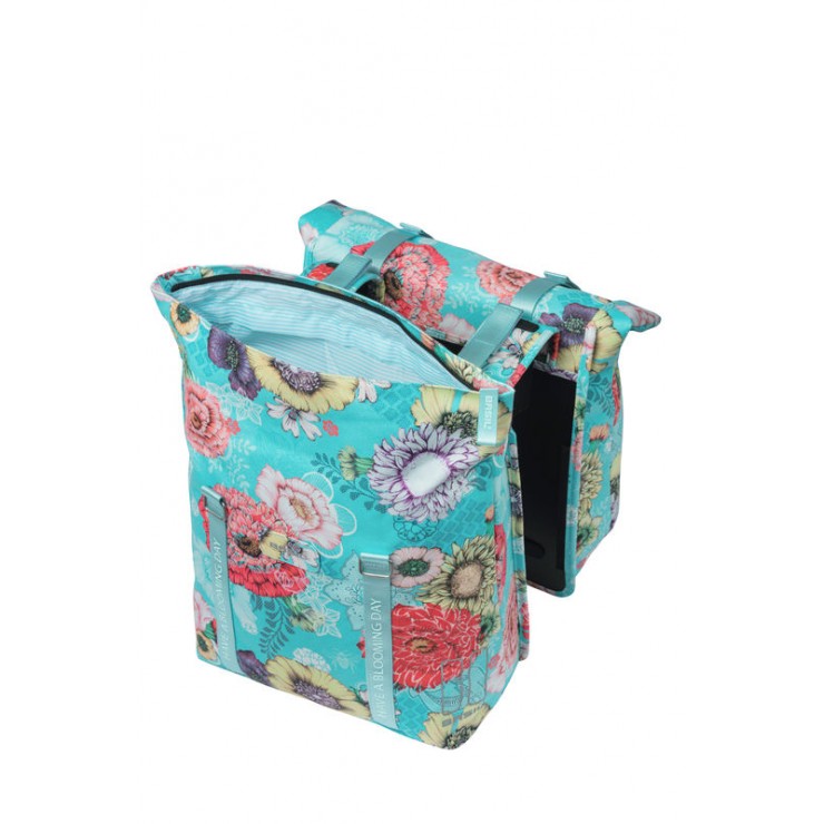 Basil Bloom Field sacoche double, 28-35L, sky blue