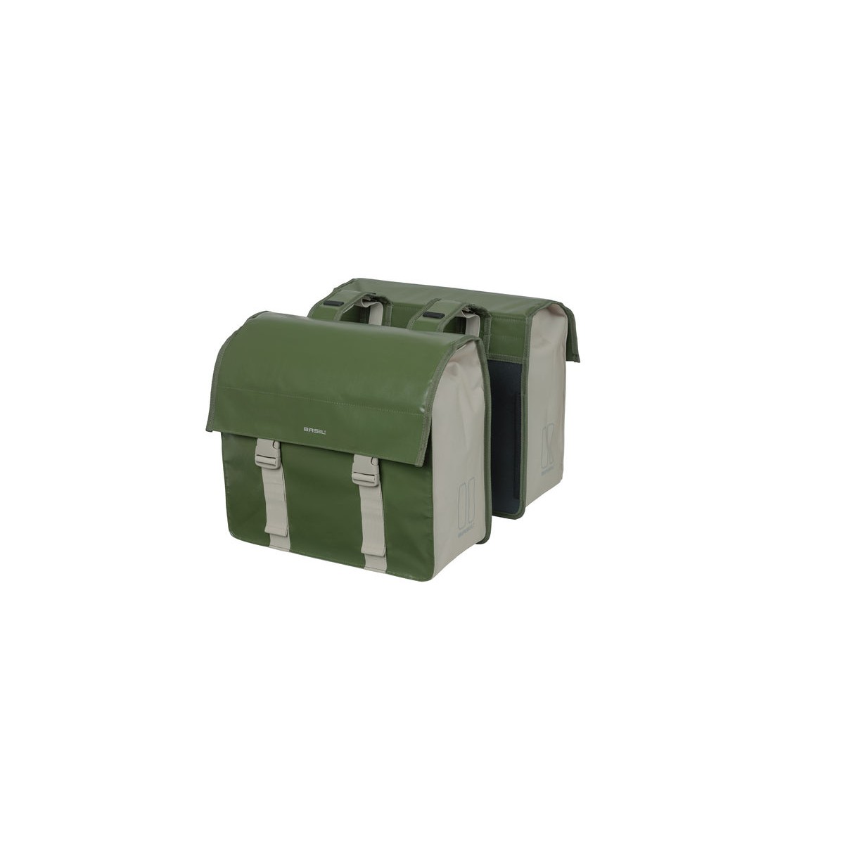 Basil Urban Load sacoche double, 48-53L, moss green/sand