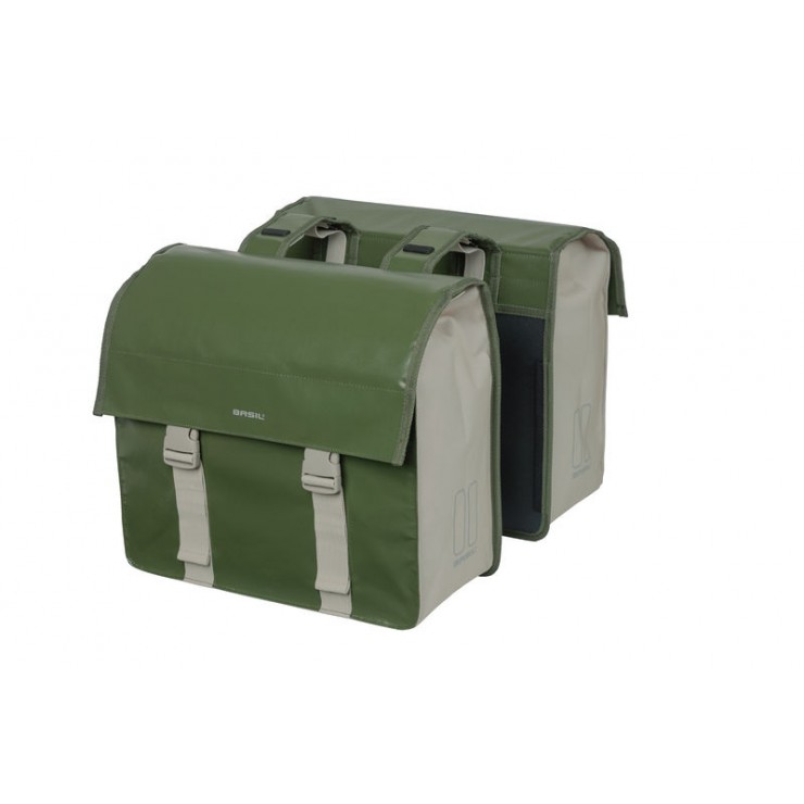 Basil Urban Load sacoche double, 48-53L, moss green/sand