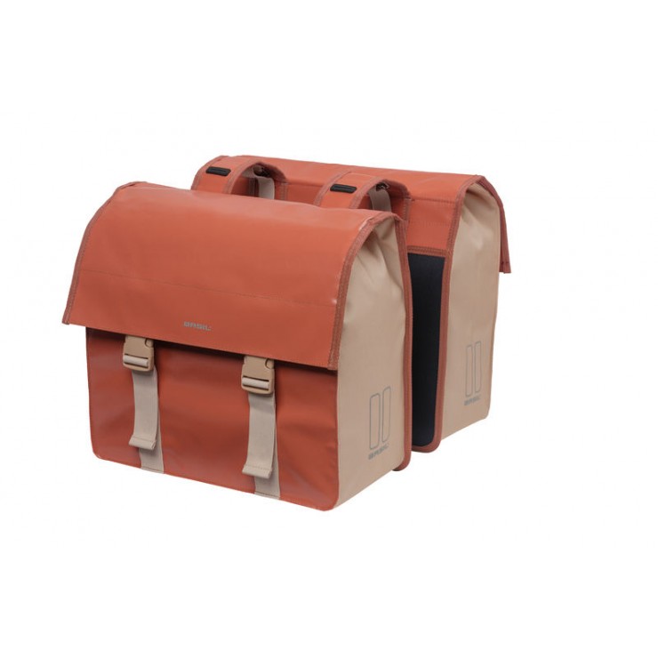 Basil Urban Load sacoche double, 48-53L, terra red/rose