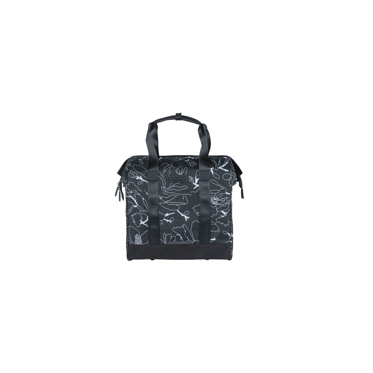 Basil Grand Flower shopper de vélo, 23L, noir