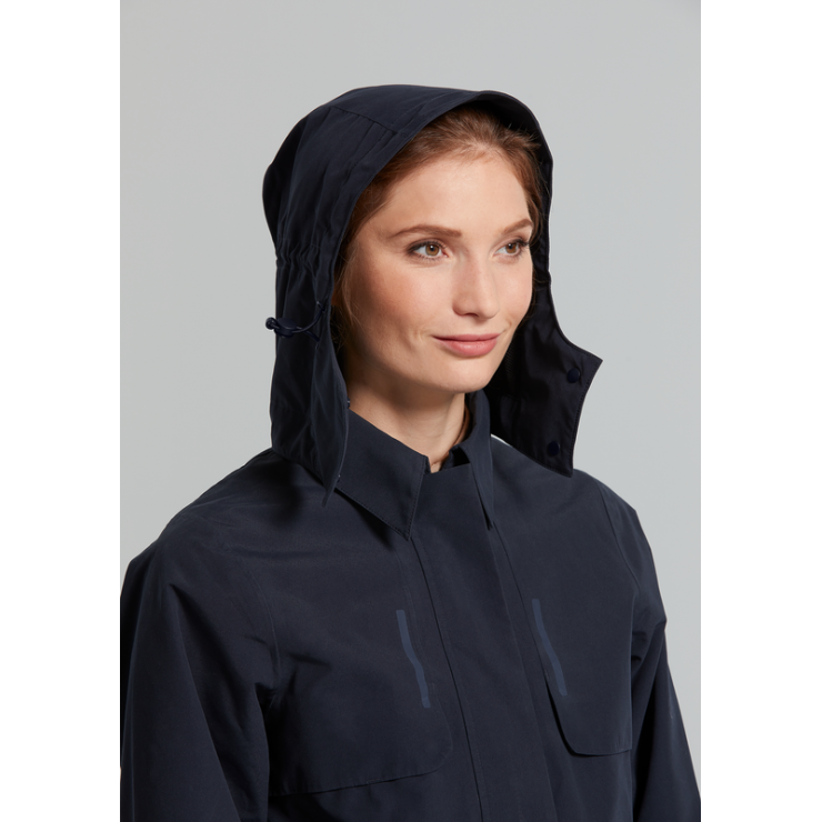 Basil Mosse veste de pluie femmes trench-coat, Bleu nuit XXL