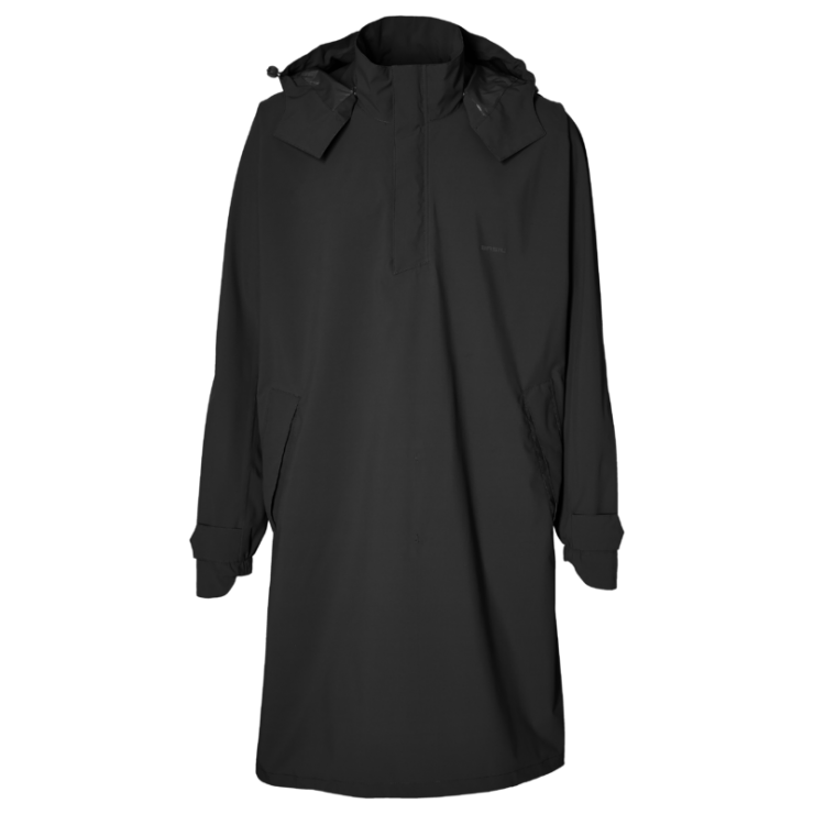 Basil Mosse poncho de pluie unisex, Jet Noir M/L