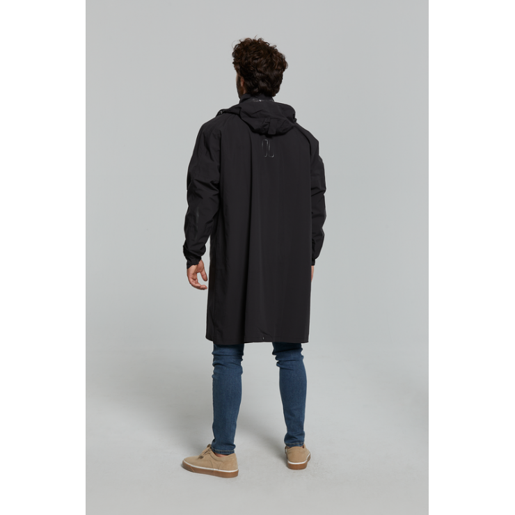 Basil Mosse poncho de pluie unisex, Jet Noir M/L