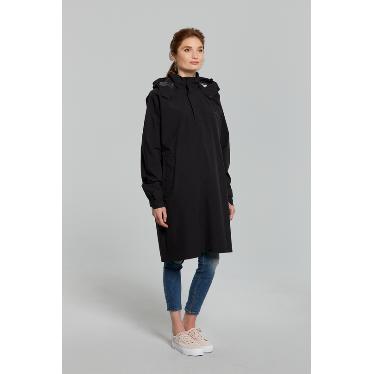 Basil Mosse poncho de pluie unisex, Jet Noir M/L