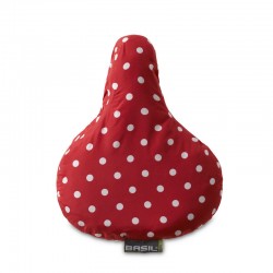 Couvre selle imperméable rouge à poids blanc ROSA-SADDLE COVER.