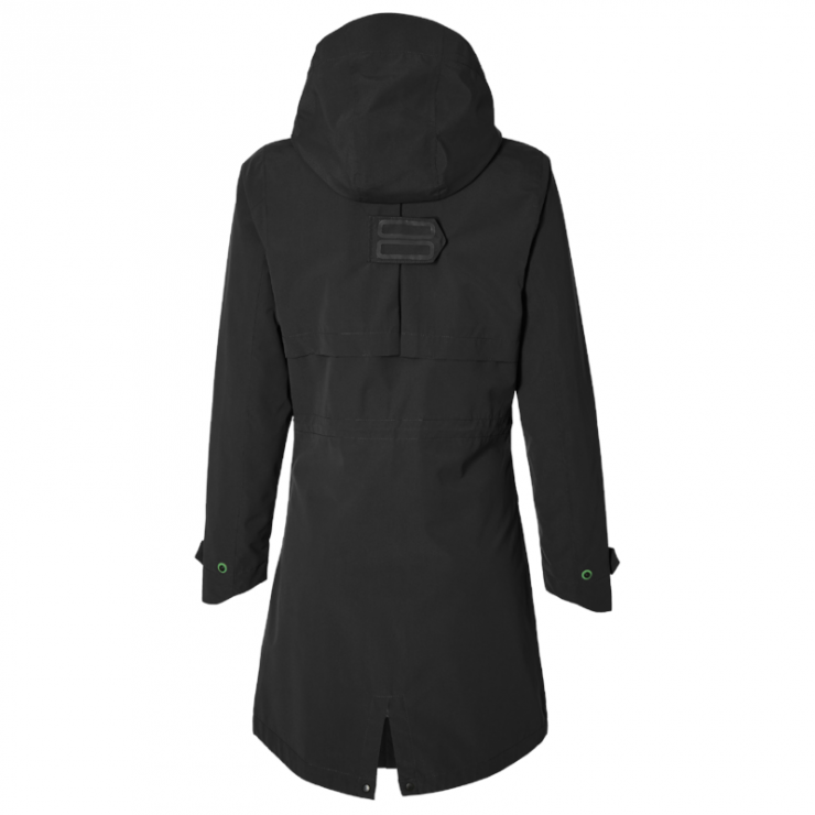 Basil Mosse veste de pluie Parka femmes, Noir XS