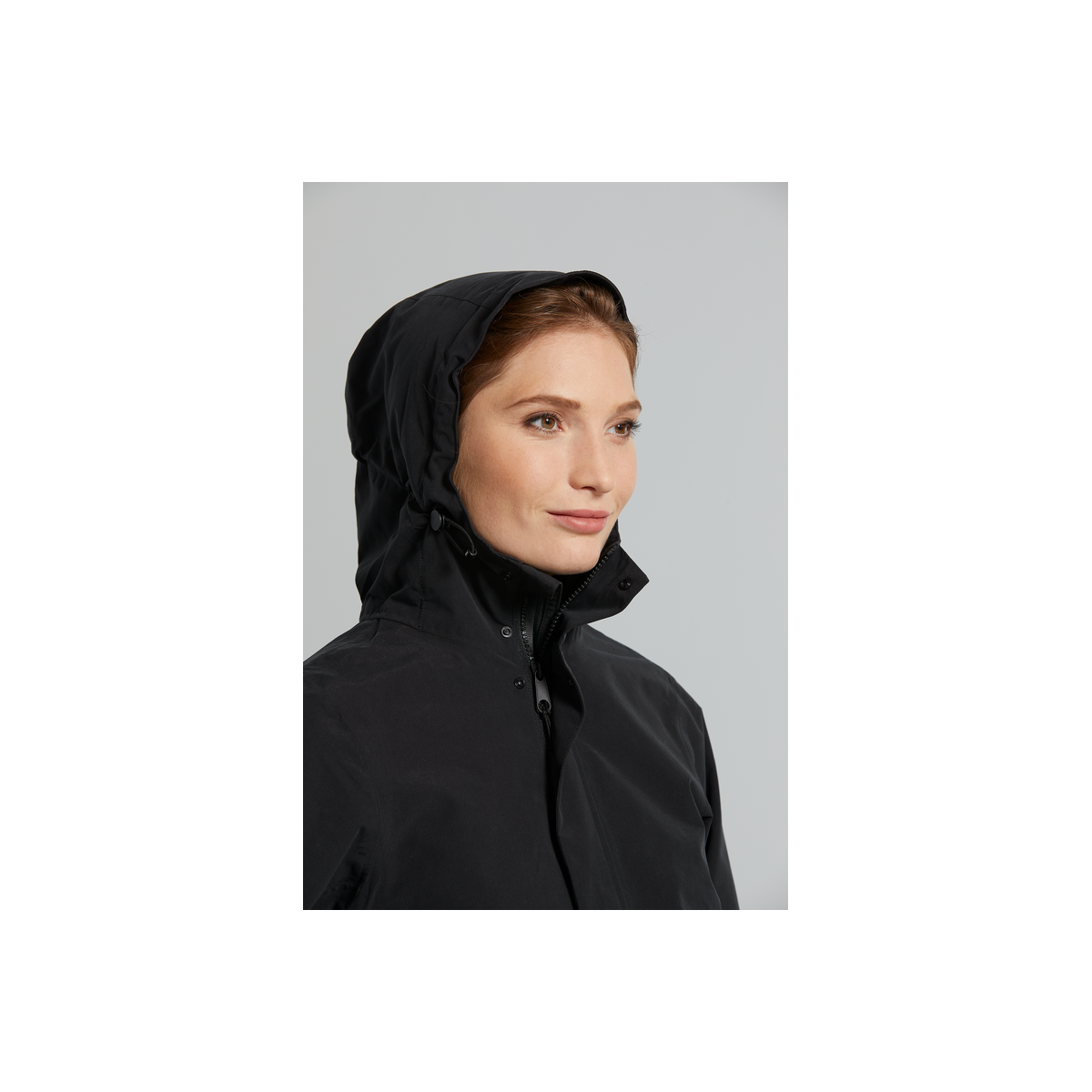 Basil Mosse veste de pluie Parka femmes, Noir S