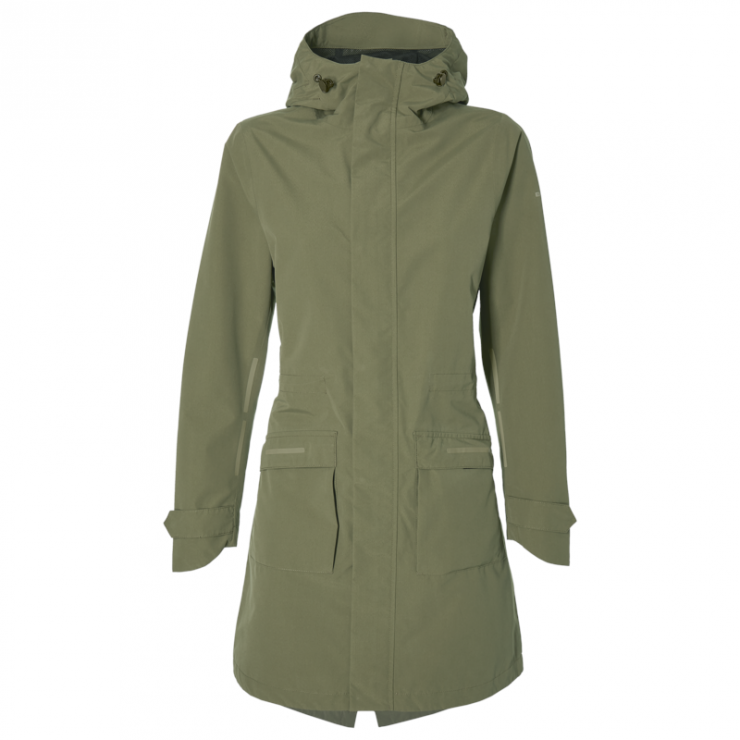 Basil Mosse veste de pluie Parka femmes, Vert olive S