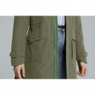 Basil Mosse veste de pluie Parka femmes, Vert olive S