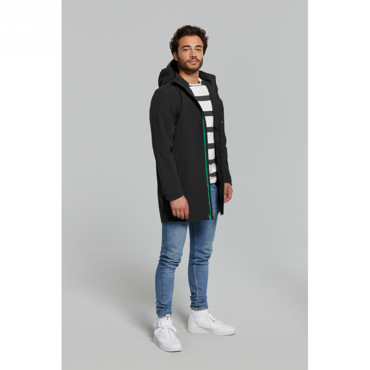 Basil Mosse veste de pluie Parka hommes, Noir M