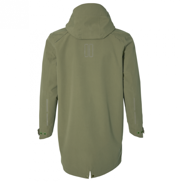 Basil Mosse veste de pluie Parka hommes, Vert olive L