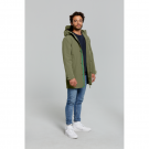 Basil Mosse veste de pluie Parka hommes, Vert olive XL