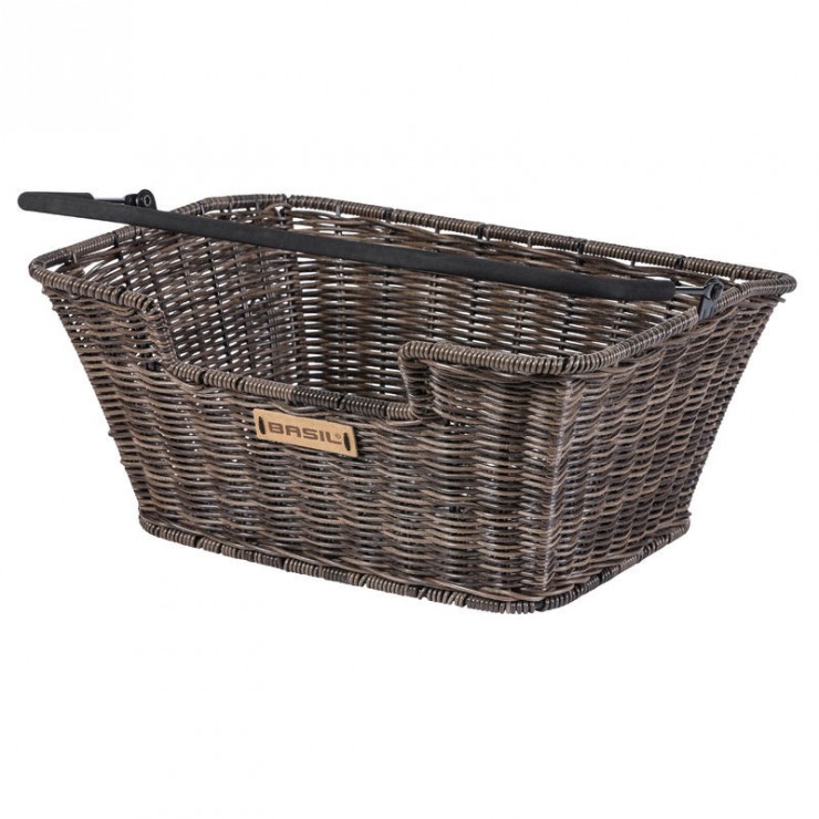 CAPRI-RATTAN LOOK FLEX, panier arrière avec anse, marron