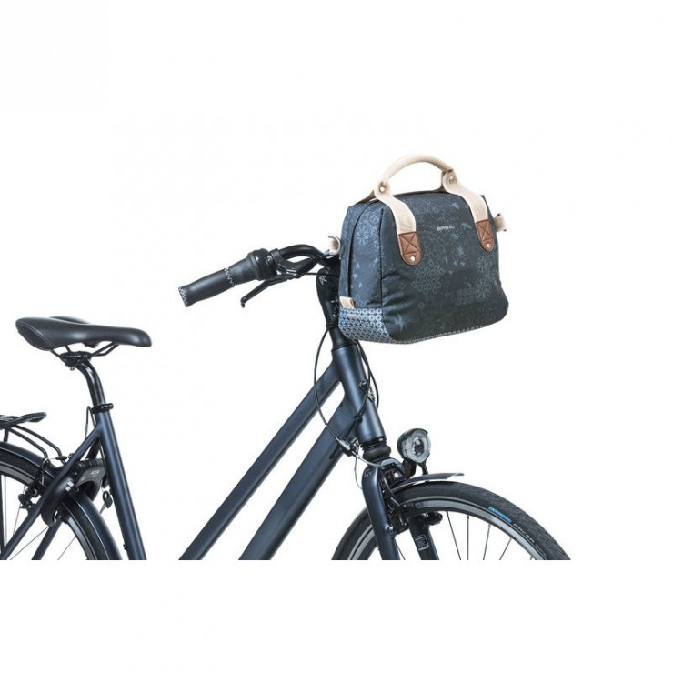 Sac de guidon Basil BOHEME-CITY 8L Compatible KF Bleu