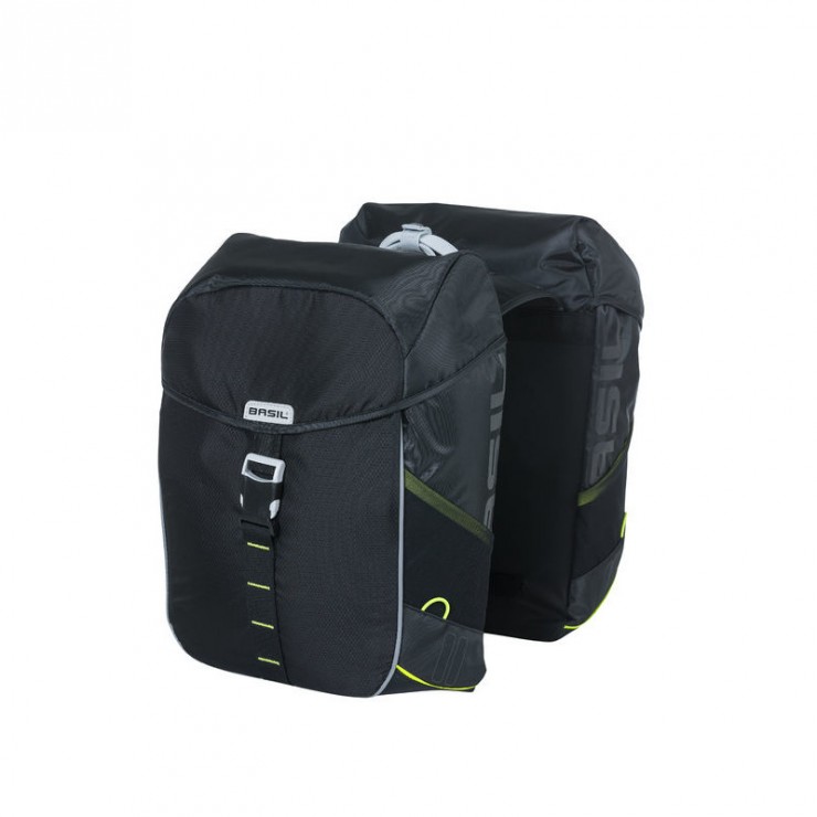 Sacoche double MILES, 34L, noir jaune