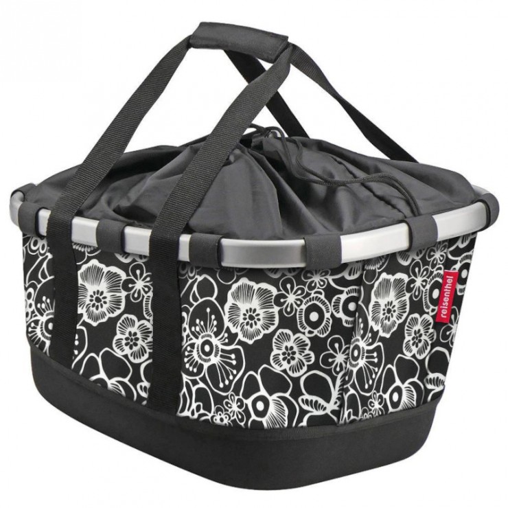 Bikebasket GT pour Racktime Fleurs noires