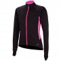 Chaqueta de invierno cortaviento para mujer "AlpineShield" - Color : Negro/Rosa